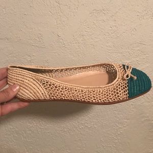 Fabio Rusconi woven raffia ballet flats